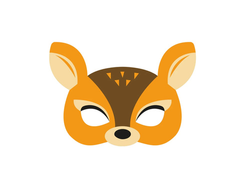 Filc maszk Szarvas - 1 db.