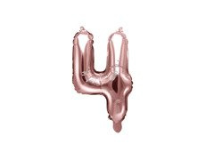 4-es számú arany rózsaszínű fólialufi - 35 cm