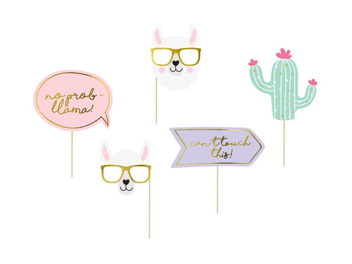 Láma fotó kellékek - 5 db.