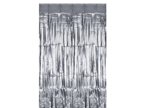 Függöny - Ajtófüggöny ezüst metál - 100 x 250 cm