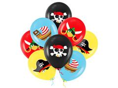 Kalózok latex lufi - 30 cm - 8 db.