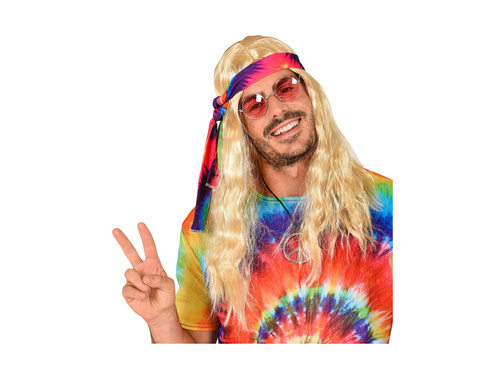 Szőke hippi paróka fejpánttal