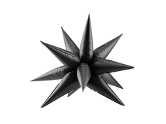 3D fekete csillag fólialufi - 95 cm - 1 db.