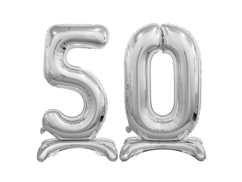 Fólialufi készlet 50 ezüst - 74 cm-es lufikból