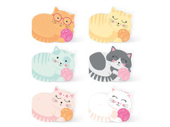 Születésnapi meghívók Macskák - 6 db.