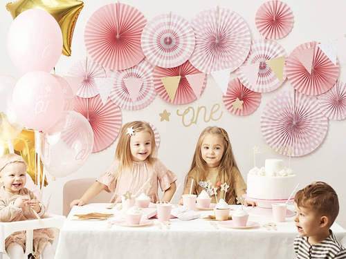 Világos rózsaszínű medál rozetták - 3 db.