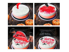 Boldog Halloween tortasablonok - 1 db.