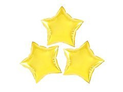 Fólialufi arany csillagok - 23 cm - 3 db.