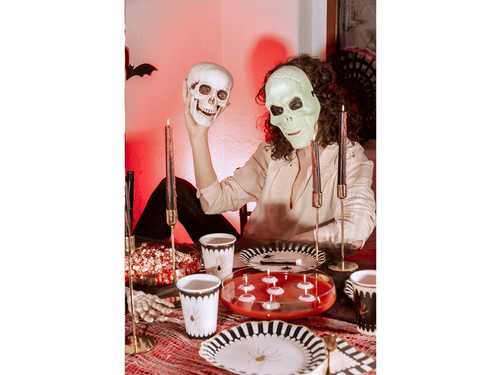 Foszforeszkáló koponya maszk - 17x27cm - 1 db.