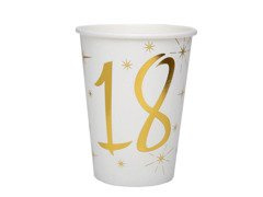 Papírpoharak 18. születésnapi partira - 10 db.