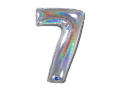 7-es számú fólialufi csillogó holografikus ezüst - 26" - 1 db.