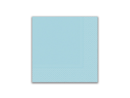 Pohár + szalvéta + papírtányér készlet világoskék - 44 db.