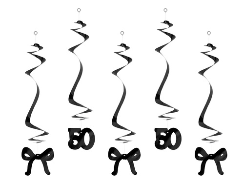 Függő dekorációs malacos masnik 50. évfordulóra - 5 db.