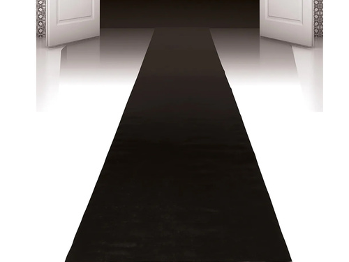 Fekete szőnyeg dekoráció - 4,5 m - 1 db.