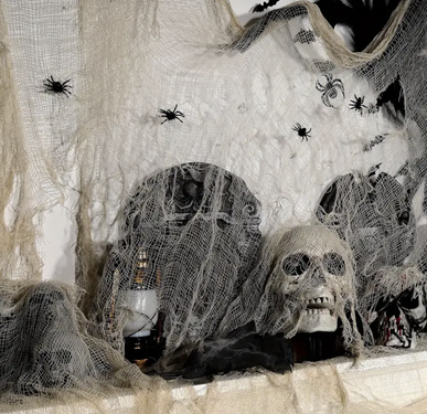 Halloween krémszínű háló - 76 x 300 cm - 1 db.