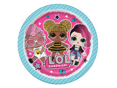 LOL Surprise születésnapi papírtányér - 23 cm - 8 db.