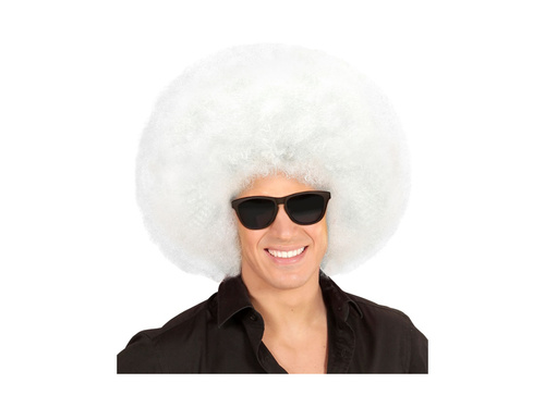 Fehér nagyméretű minőségi afro paróka