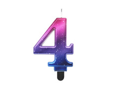 Éjszakai égbolt fém számgyertya - 4 - négy - négy