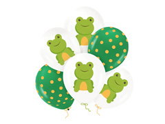 Béka pasztell lufi - 30 cm - 6 db.