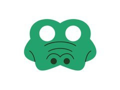 Krokodil filc maszk - 1 db.