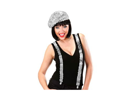 Ezüst flitteres nadrágtartó