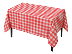 Piros-fehér kockás fóliás terítő - 137 x 274 cm - 1 db.