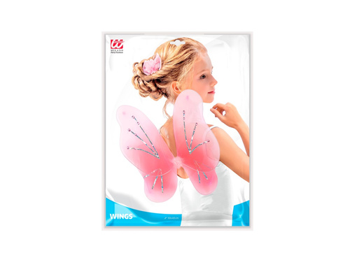 Rózsaszín szárnyak kristályokkal 50×40 cm