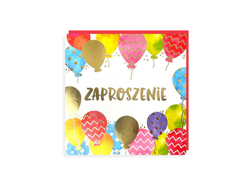Születésnapi meghívók Léggömbök - 5 db.