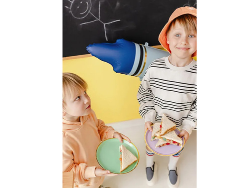 Pasztell születésnapi papírtányérok - 21 cm - 6 db.