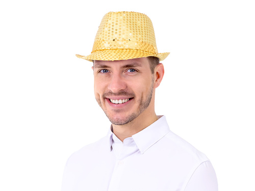 Arany flitteres kalap - 1 db.