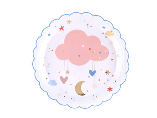 Édesszív papírtányérok - 23 cm - 10 db.