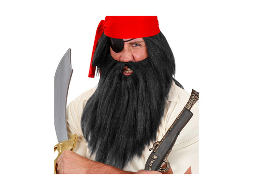 Fekete kalóz paróka szakállal