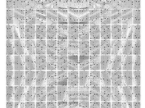 Ezüst négyzet alakú függöny csillagokkal - 100 x 200 cm