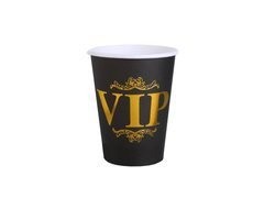 VIP fekete papírpoharak - 250 ml - 10 db.