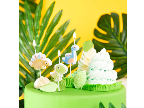 Dinoszauruszok piknik gyertyák - 3 db.