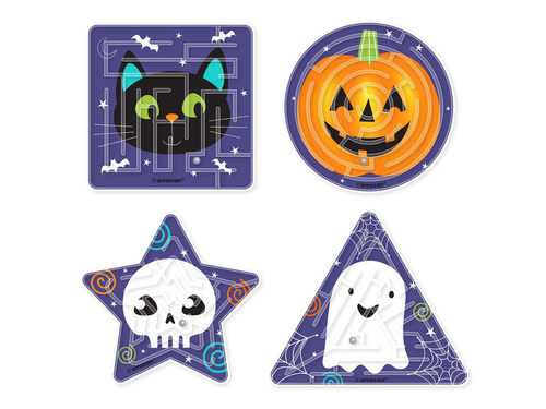 Labirintus játékok Halloweenre - 4 db.