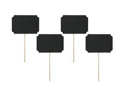 Fekete pálcikás kártyák - 11 cm x 8 cm - 4 db.