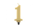 Fémszínű arany számgyertya - 1 - egy