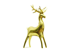 Fóliából készült álló rénszarvas lufi - arany - 122,5 x 83,5 cm- 1 db.