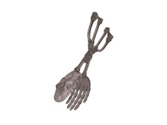 Halloween szürke salátacsipesz - 28 cm - 1 db.