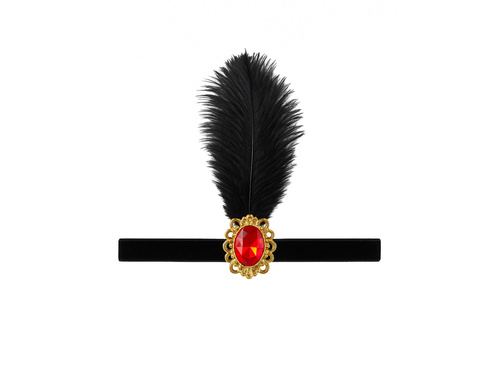 Retro tollas fejpánt fekete - 1 db.