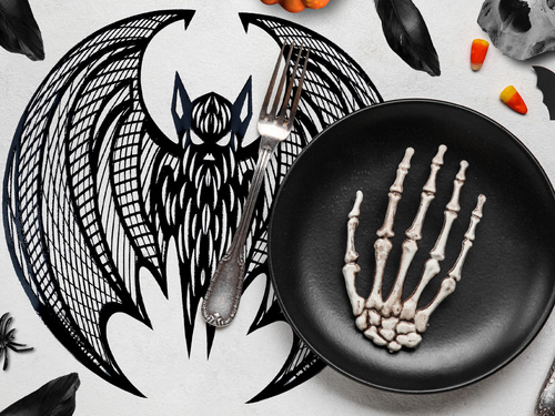 Tányérállvány - Denevér - 38 cm - 1 db.