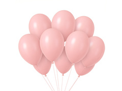 Pasztell rózsaszín latex lufi - 10 db.