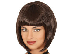 Retro barna paróka - 1 db.