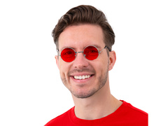 Hippi szemüveg piros - 1 db.