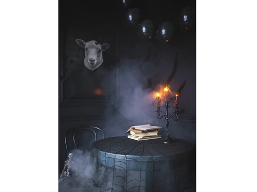 Halloween pókhálós terítő - 124 cm - 1 db.