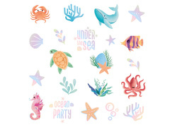 Óceán mosható tetoválás - 21 db.