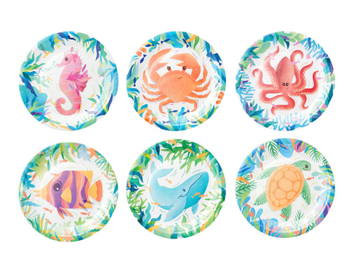 Óceán papírpoharak + tányérok készlet - 12 db.