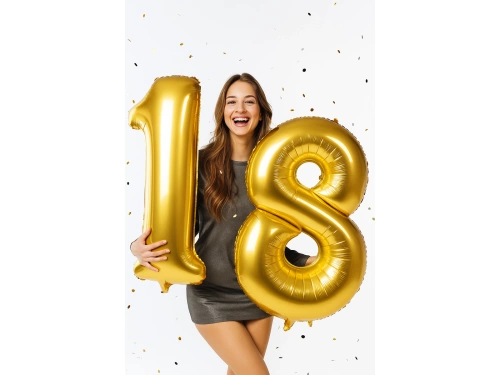 18-as számú aranyszínű fólialufi - 86 cm - 2 db.