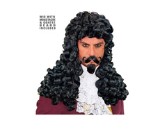 Kapitányi paróka bajusszal és kecskeszakállal